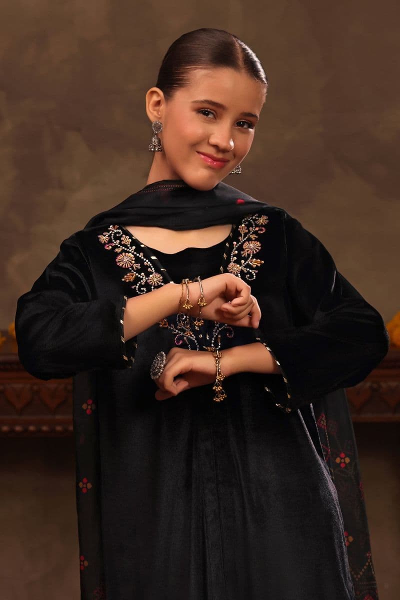 Velvet Hand Adda Work 3 Pc Suit