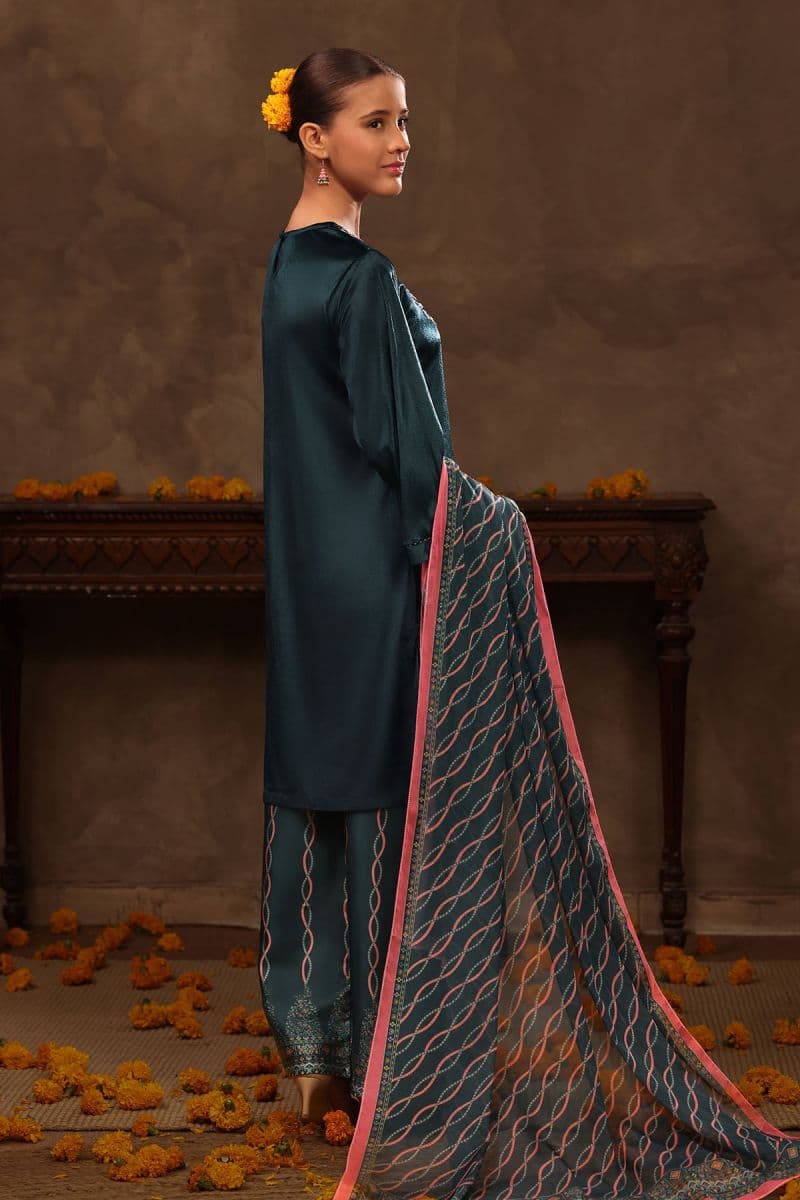 Velvet Hand Adda Work 3 Pc Suit