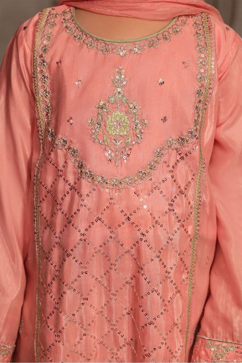 Cotton Silk Embroidered 3 Pc Suit