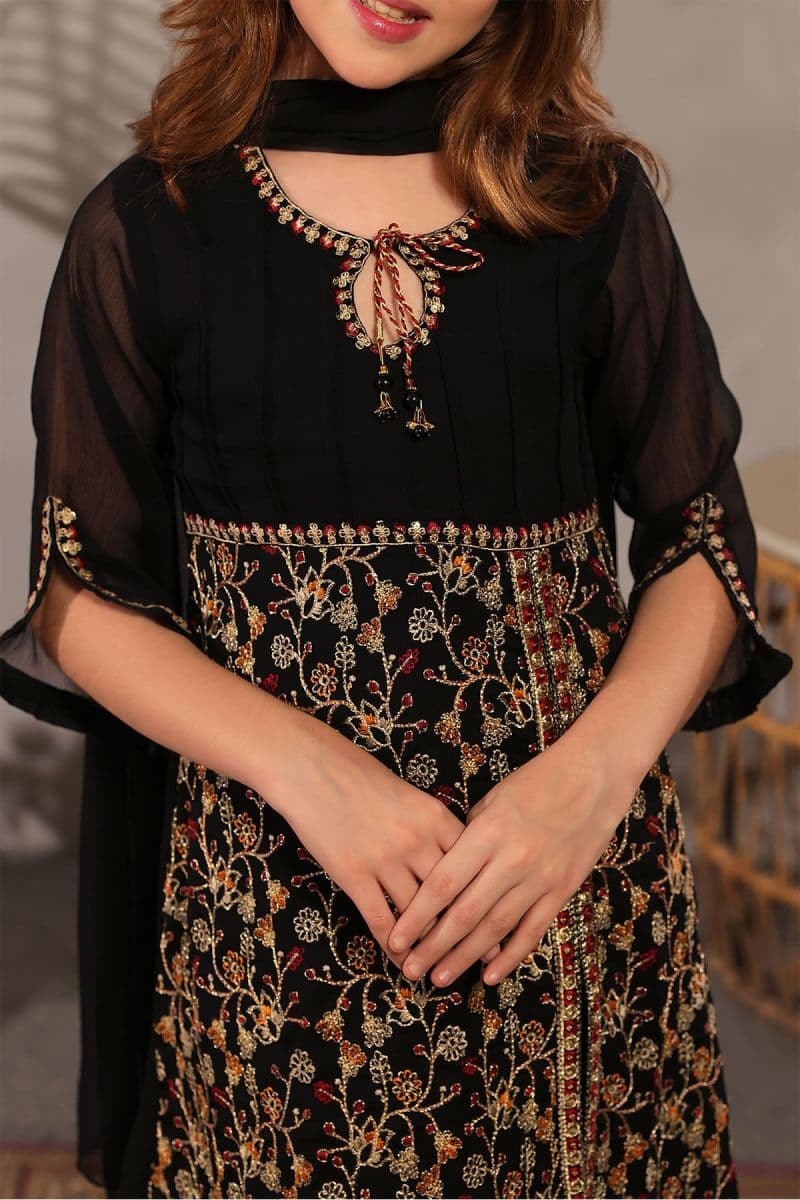 Chiffon Embroidered 3 Pc Suit