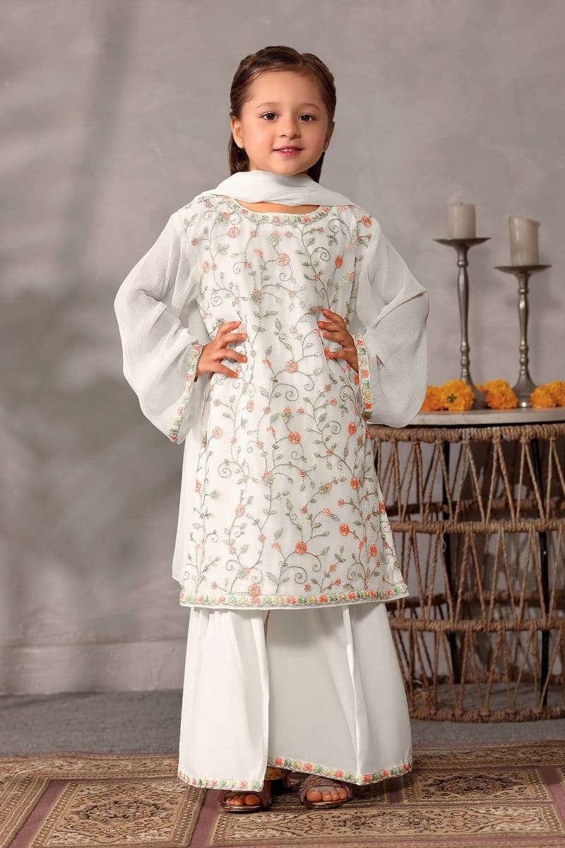 Chiffon Embroidered 3 Pc Suit