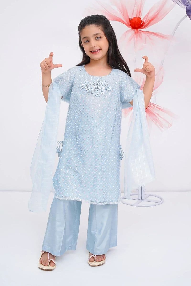 Sequence Net Hand Adda Work 3 Pc Suit thumbnail