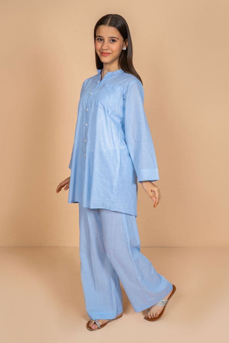 Chambray Cotton 2 Pc Suit thumbnail