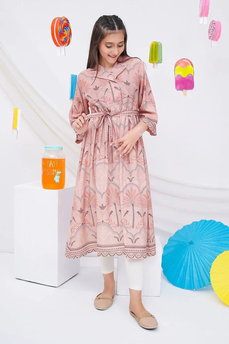 Digital Printed Poly Lawn Dress thumbnail