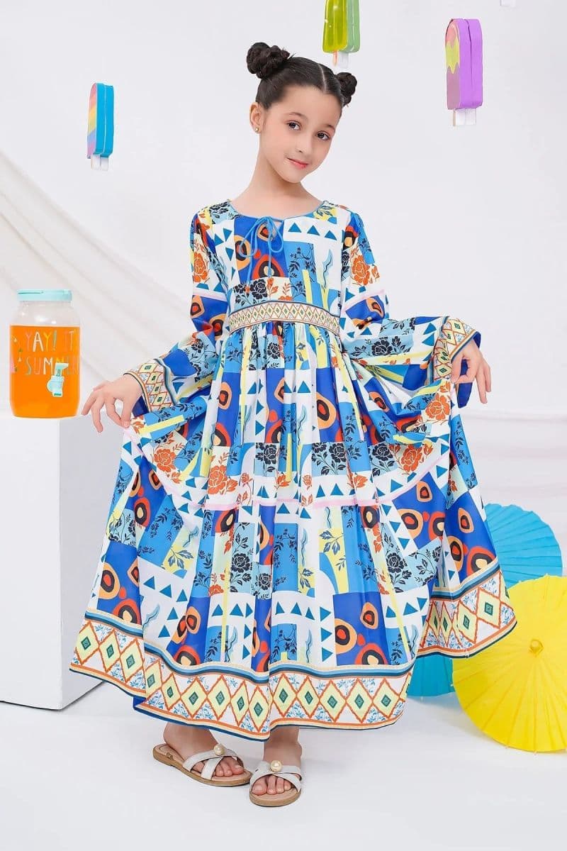 Digital Printed Poly Lawn Dress thumbnail