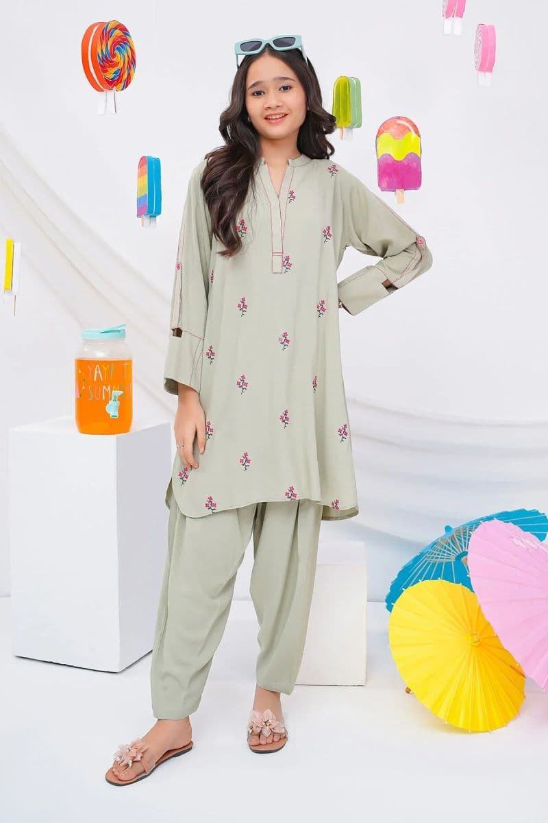 Boski Linen Embroidered 2 Pc Suit thumbnail
