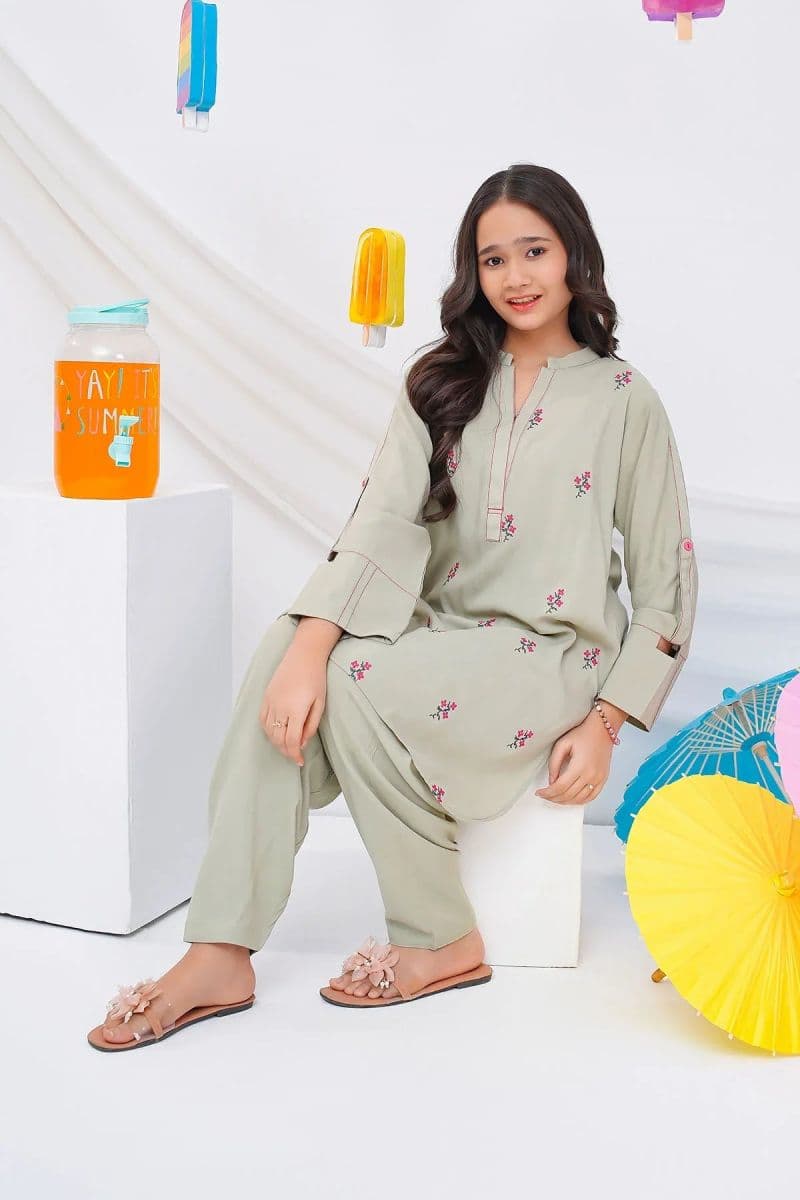 Boski Linen Embroidered 2 Pc Suit thumbnail