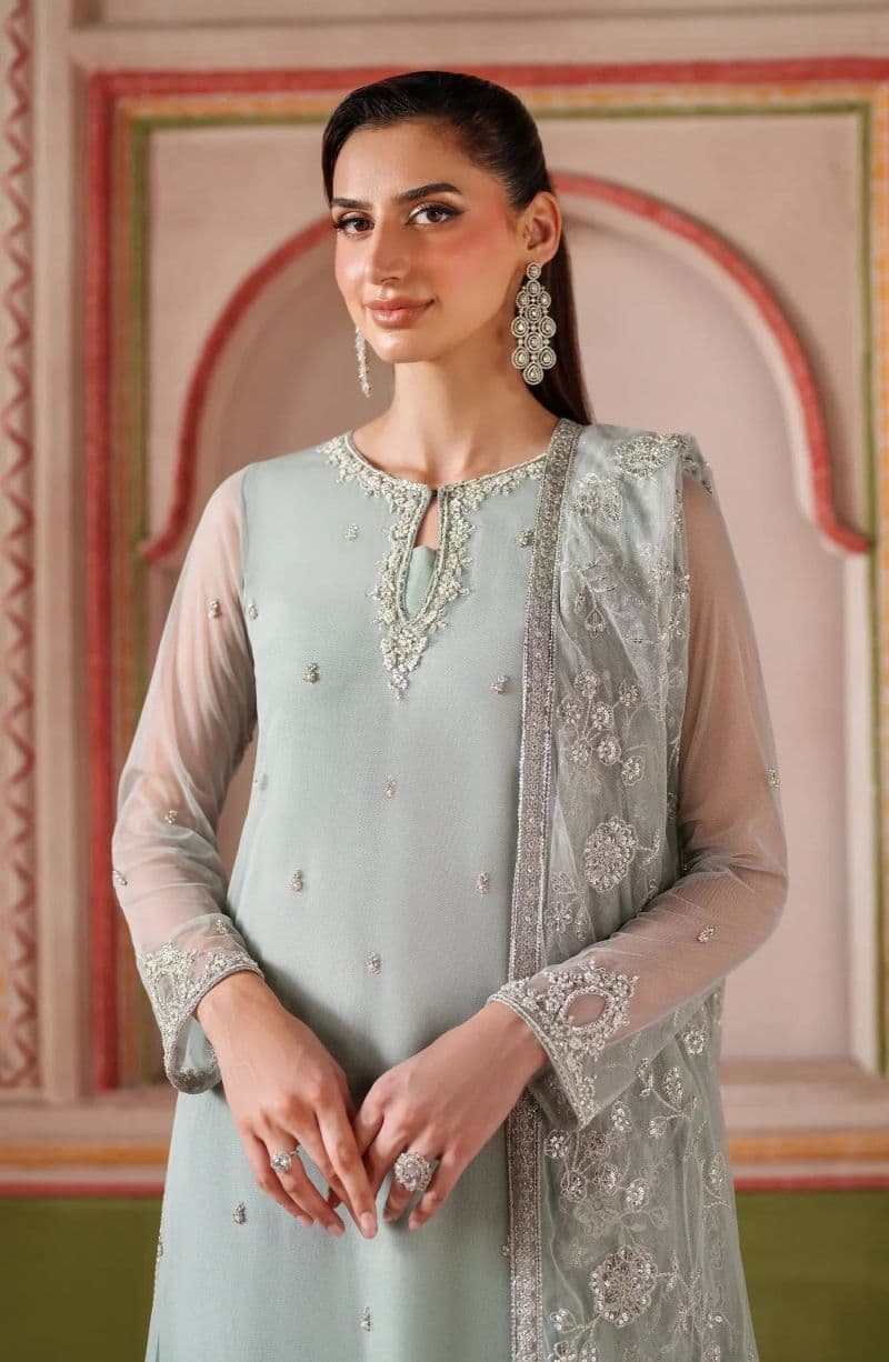 Embroidered Raw Silk Unstitched Suit (HF-05) thumbnail