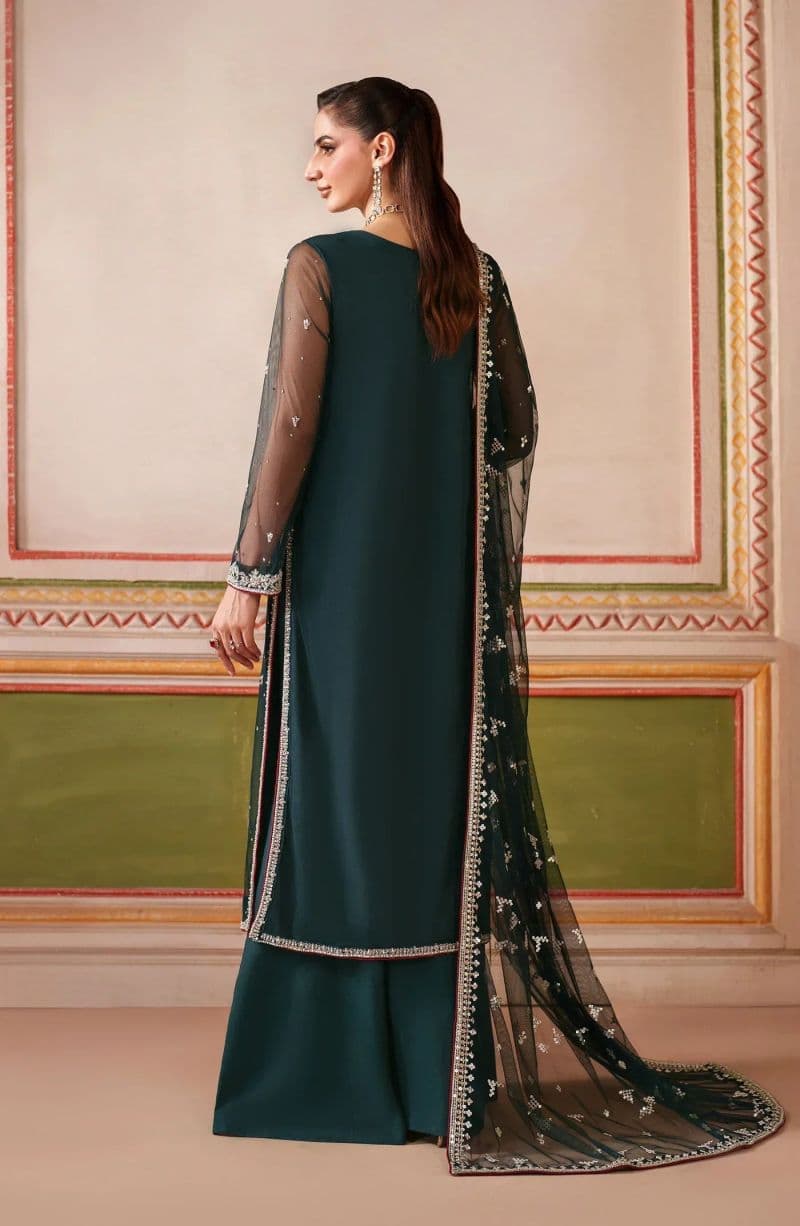Embroidered Raw Silk Unstitched Suit (HF-02) thumbnail