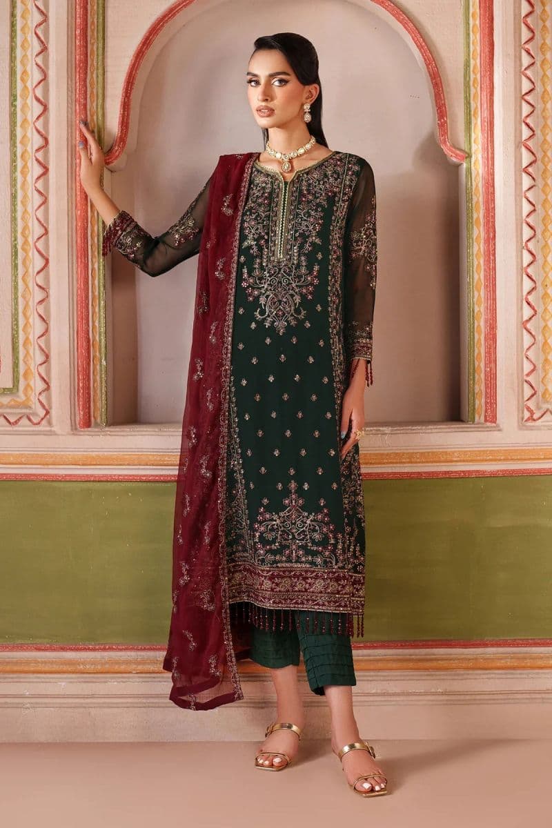 Embroidered Raw Silk Unstitched Suit (MUF-07) thumbnail