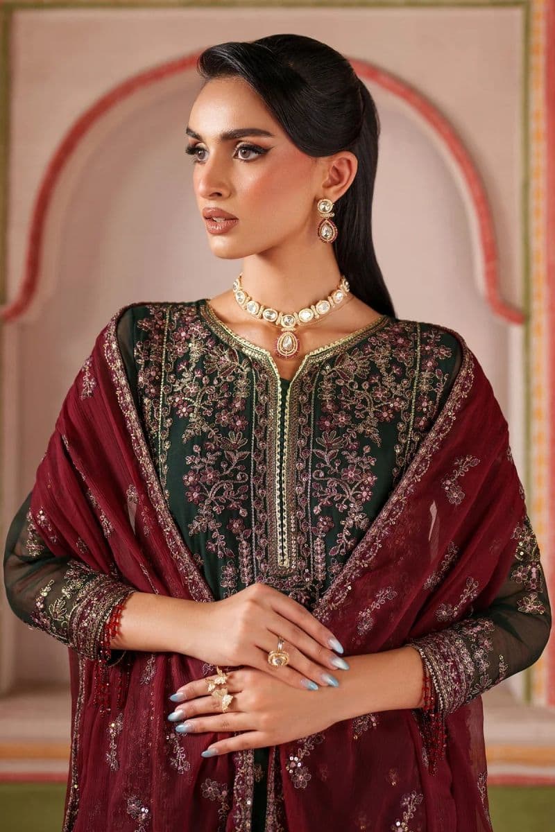 Embroidered Raw Silk Unstitched Suit (MUF-07) thumbnail