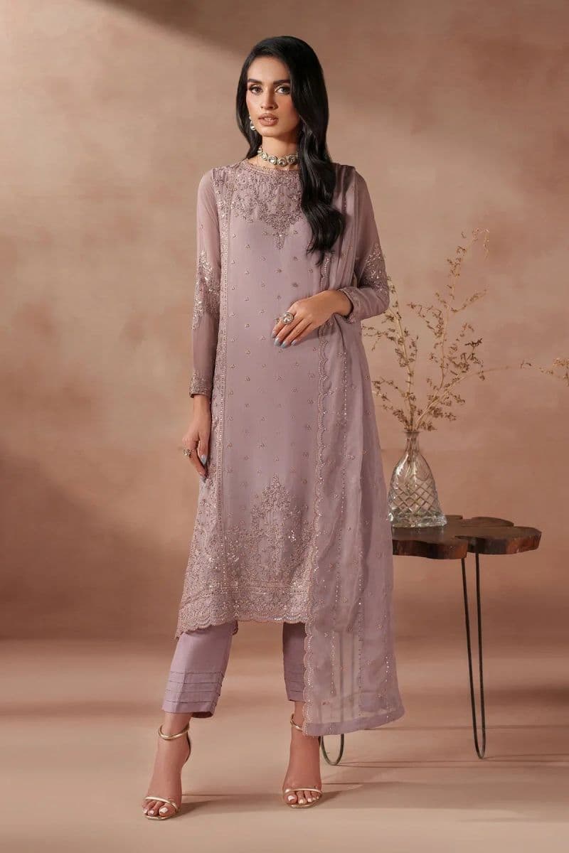 Embroidered Raw Silk Unstitched Suit (MUF-04) thumbnail