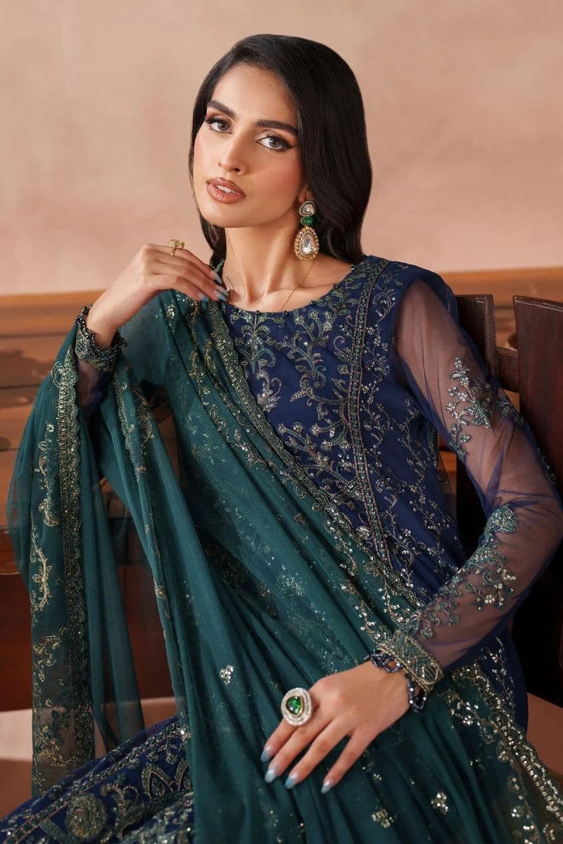 Embroidered Raw Silk Unstitched Suit (MUF-03) thumbnail