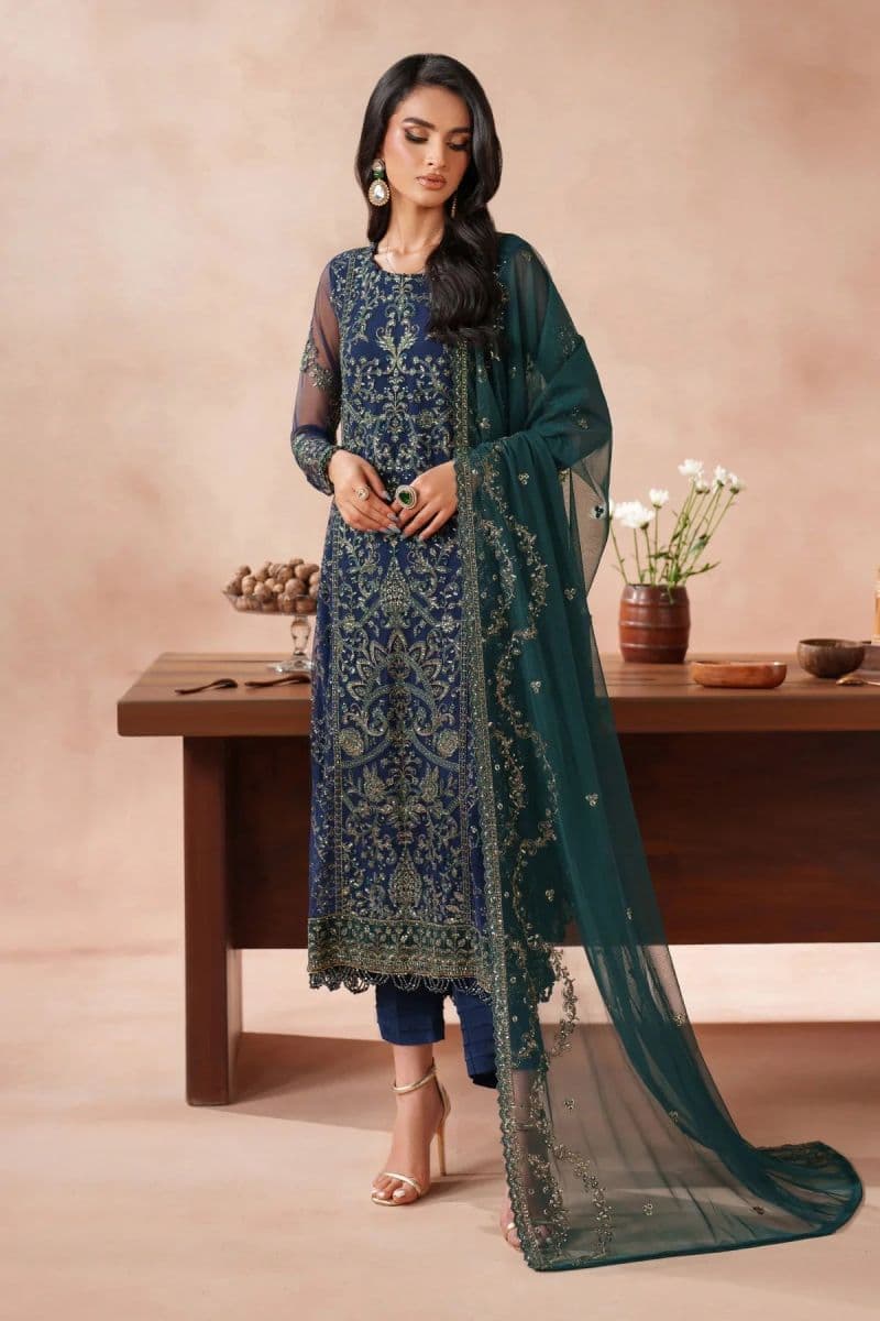 Embroidered Raw Silk Unstitched Suit (MUF-03) thumbnail