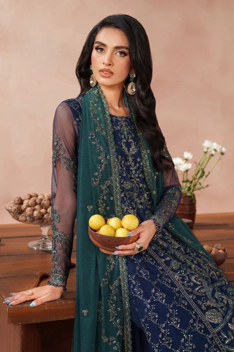 Embroidered Raw Silk Unstitched Suit (MUF-03) thumbnail
