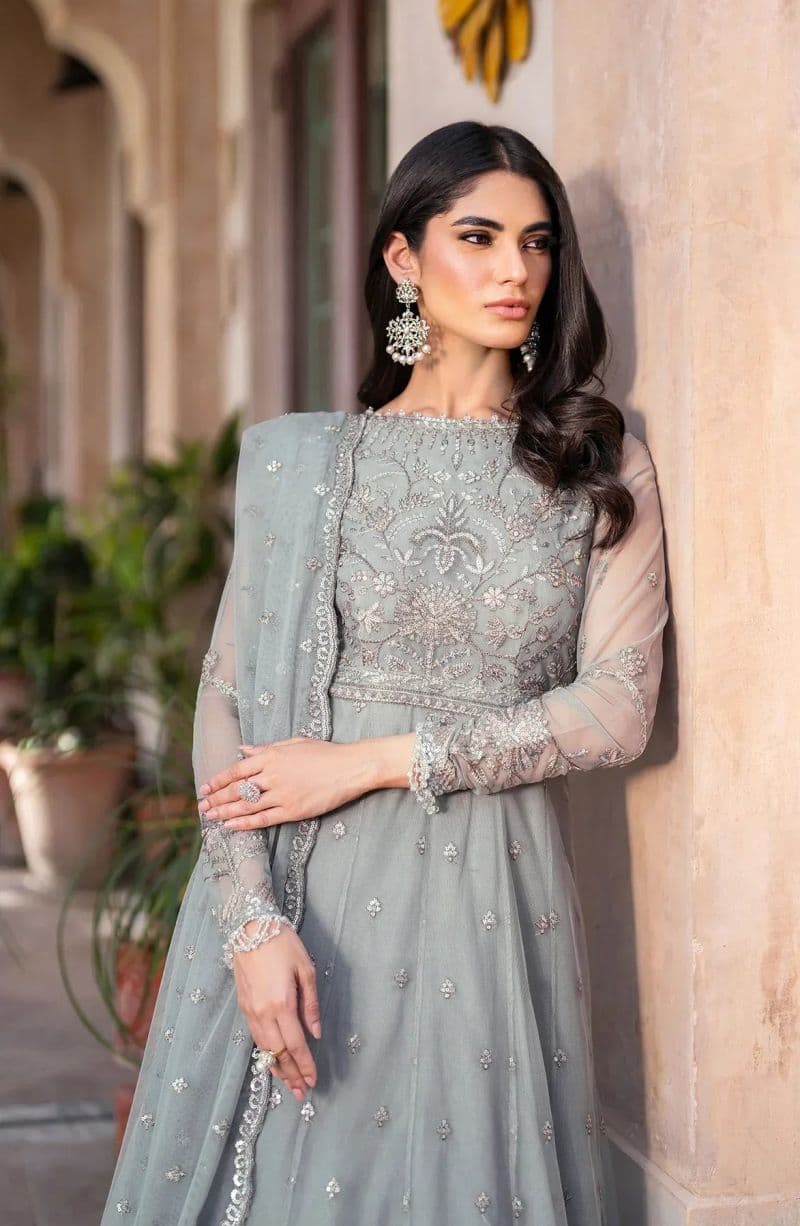 Embroidered Raw Silk Unstitched Suit (SBA-04) thumbnail