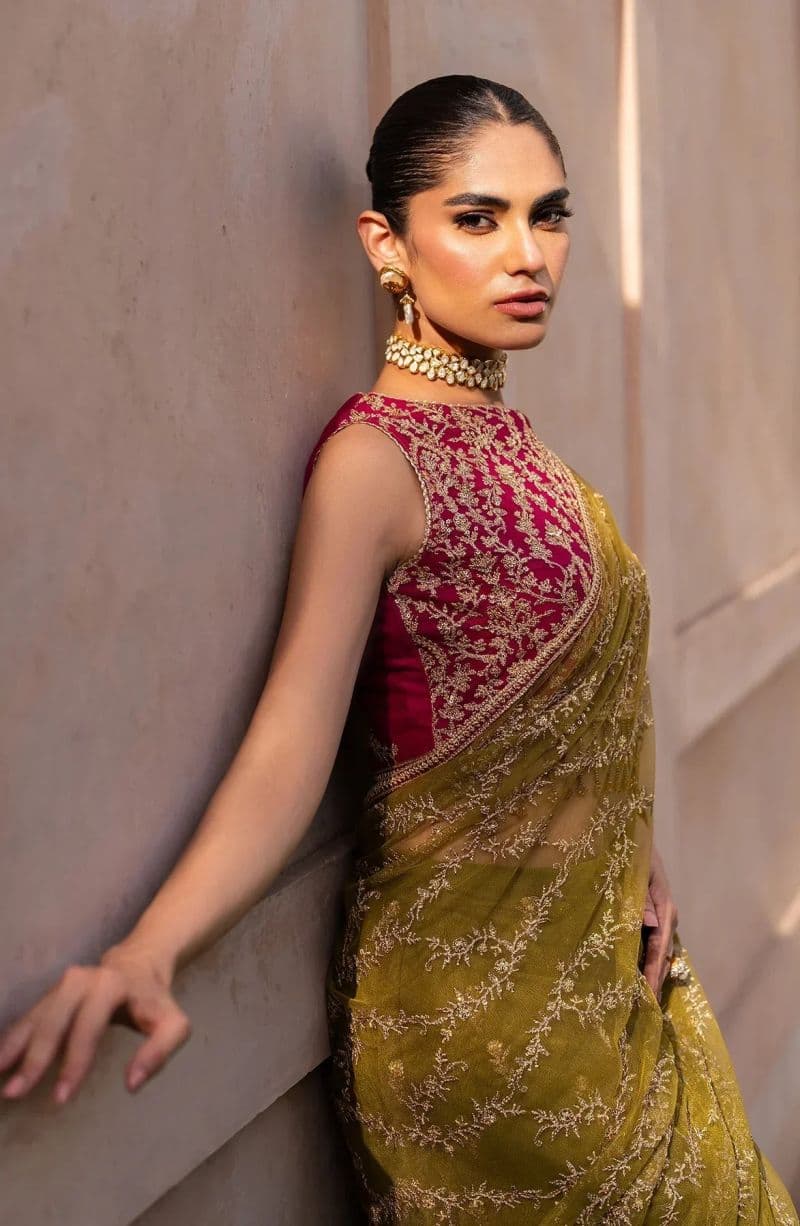 Embroidered Raw Silk Unstitched Suit (SBA-03) thumbnail