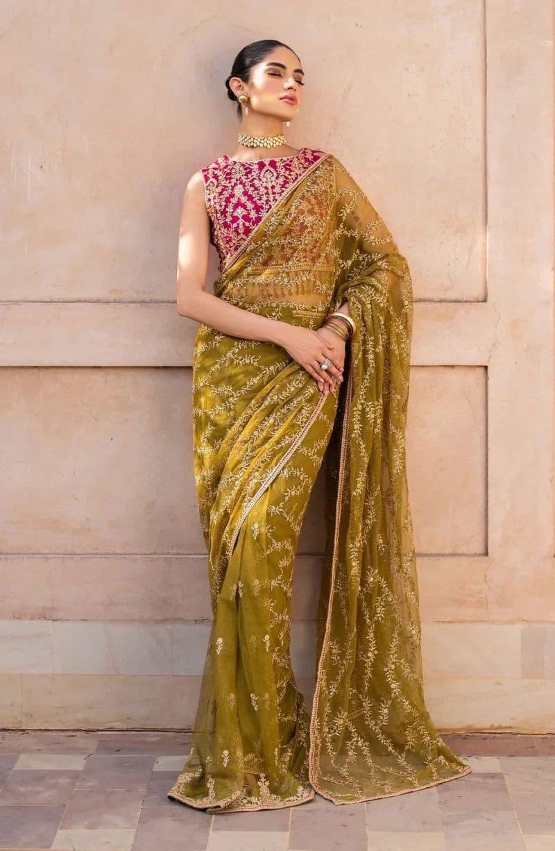 Embroidered Raw Silk Unstitched Suit (SBA-03) thumbnail