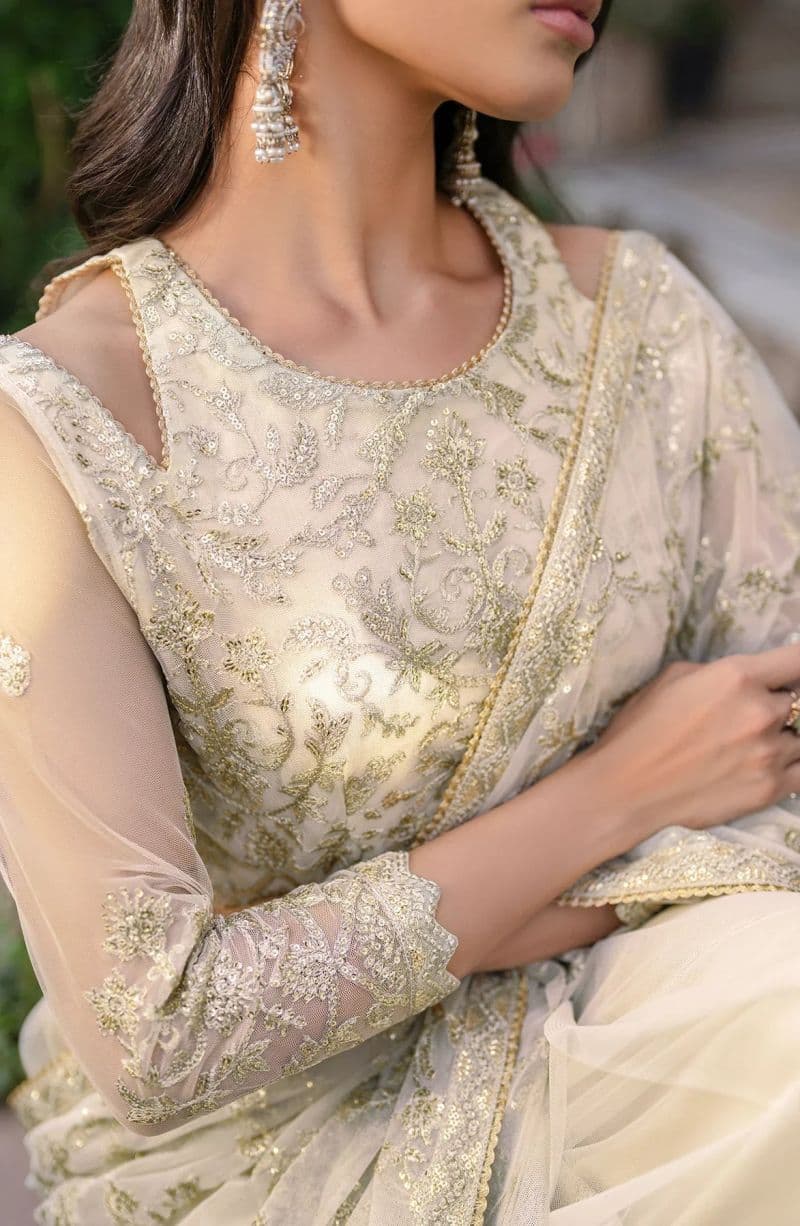 Embroidered Raw Silk Unstitched Suit (SBA-02) thumbnail