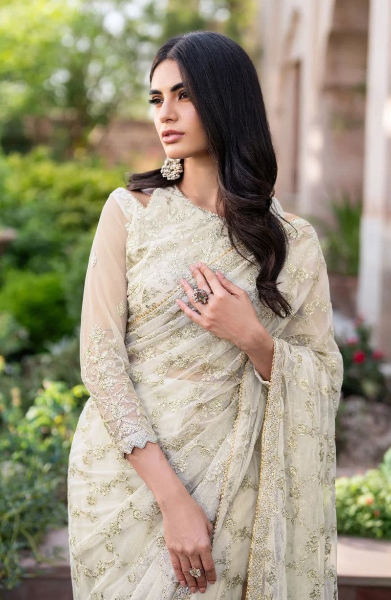 Embroidered Raw Silk Unstitched Suit (SBA-02) thumbnail