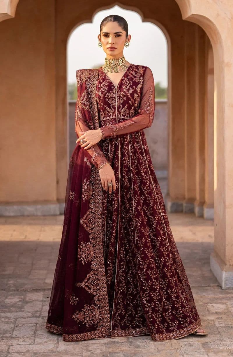 Embroidered Raw Silk Unstitched Suit (SBA-01) thumbnail