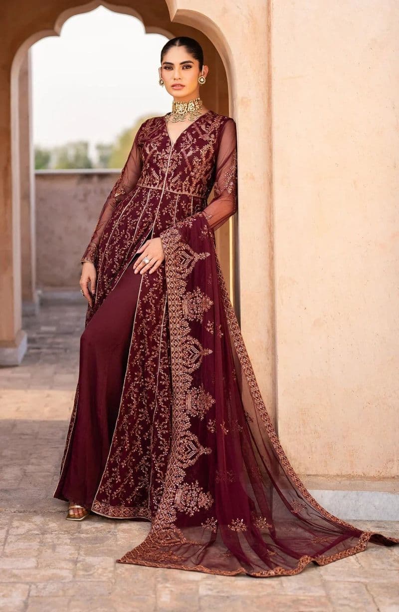 Embroidered Raw Silk Unstitched Suit (SBA-01) thumbnail