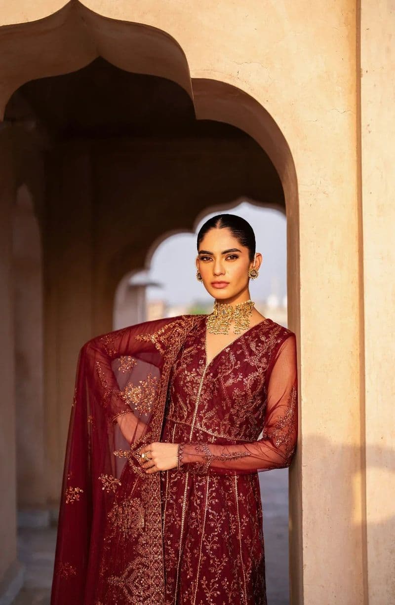 Embroidered Raw Silk Unstitched Suit (SBA-01) thumbnail