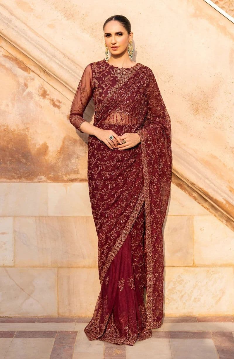 Embroidered Raw Silk Unstitched Suit (SBA-01) thumbnail