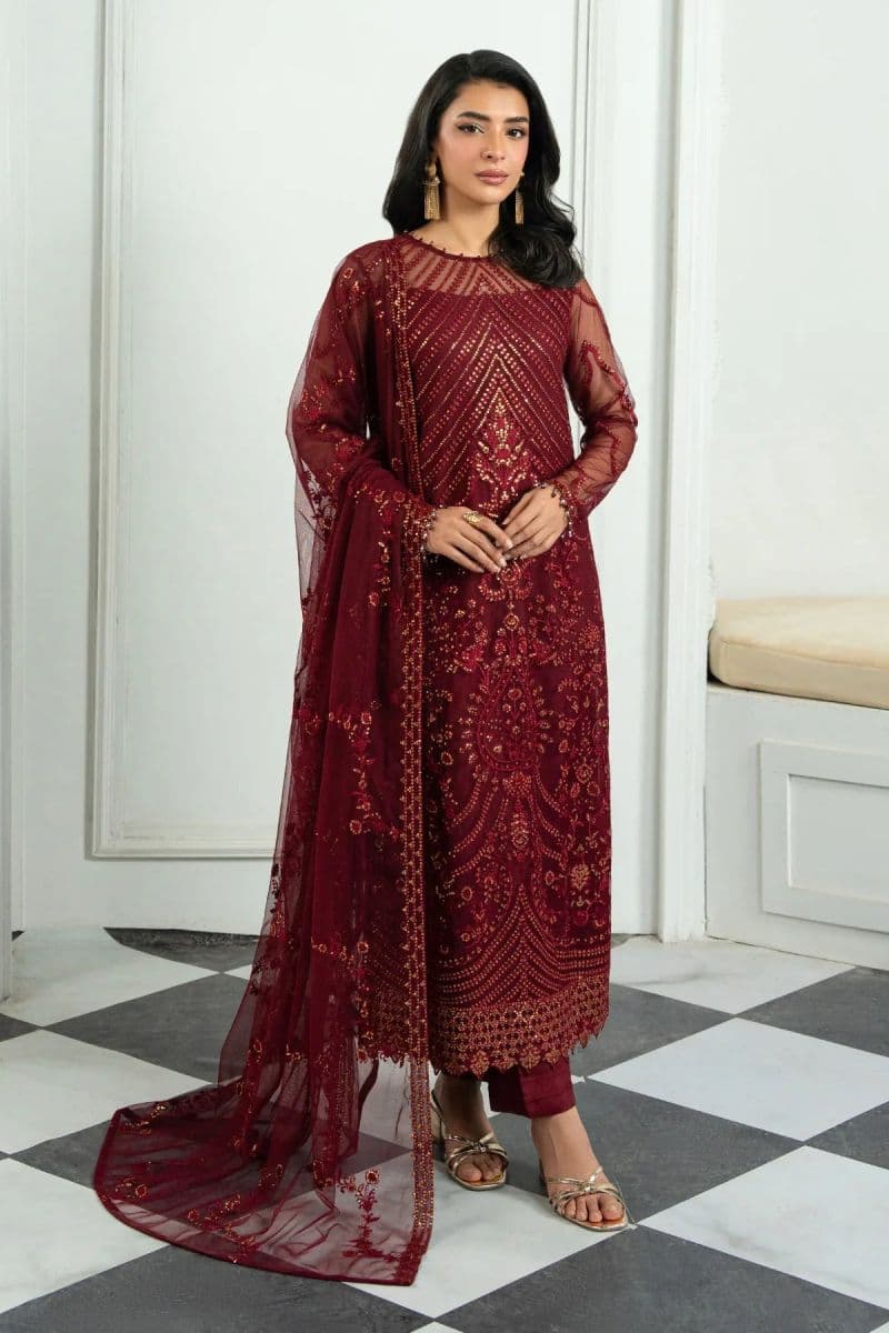 Embroidered Raw Silk Unstitched Suit (ZRI-08) thumbnail