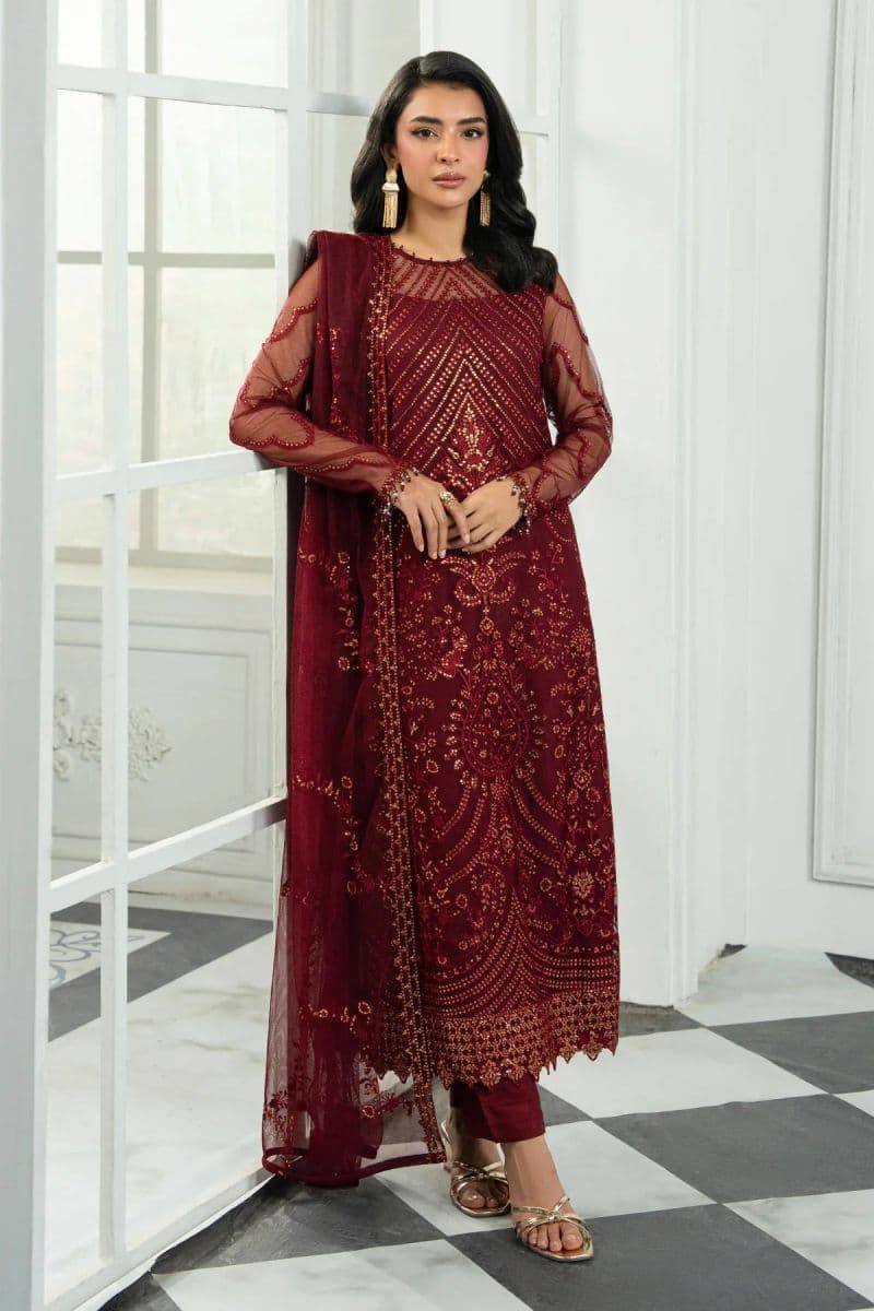 Embroidered Raw Silk Unstitched Suit (ZRI-08) thumbnail