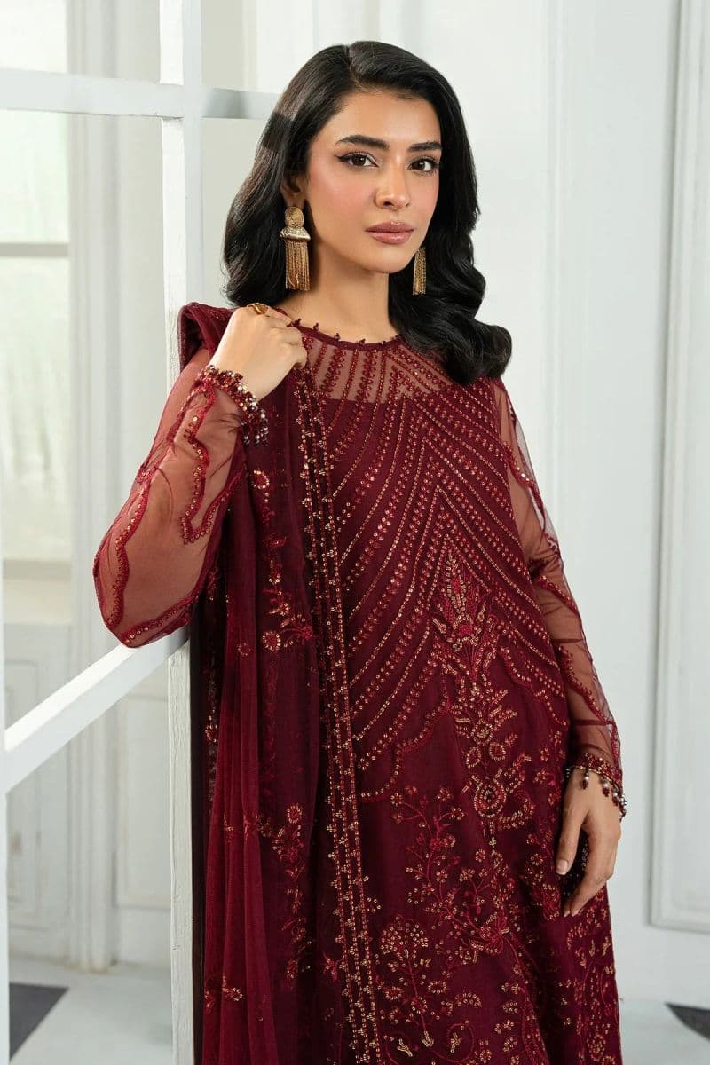 Embroidered Raw Silk Unstitched Suit (ZRI-08) thumbnail