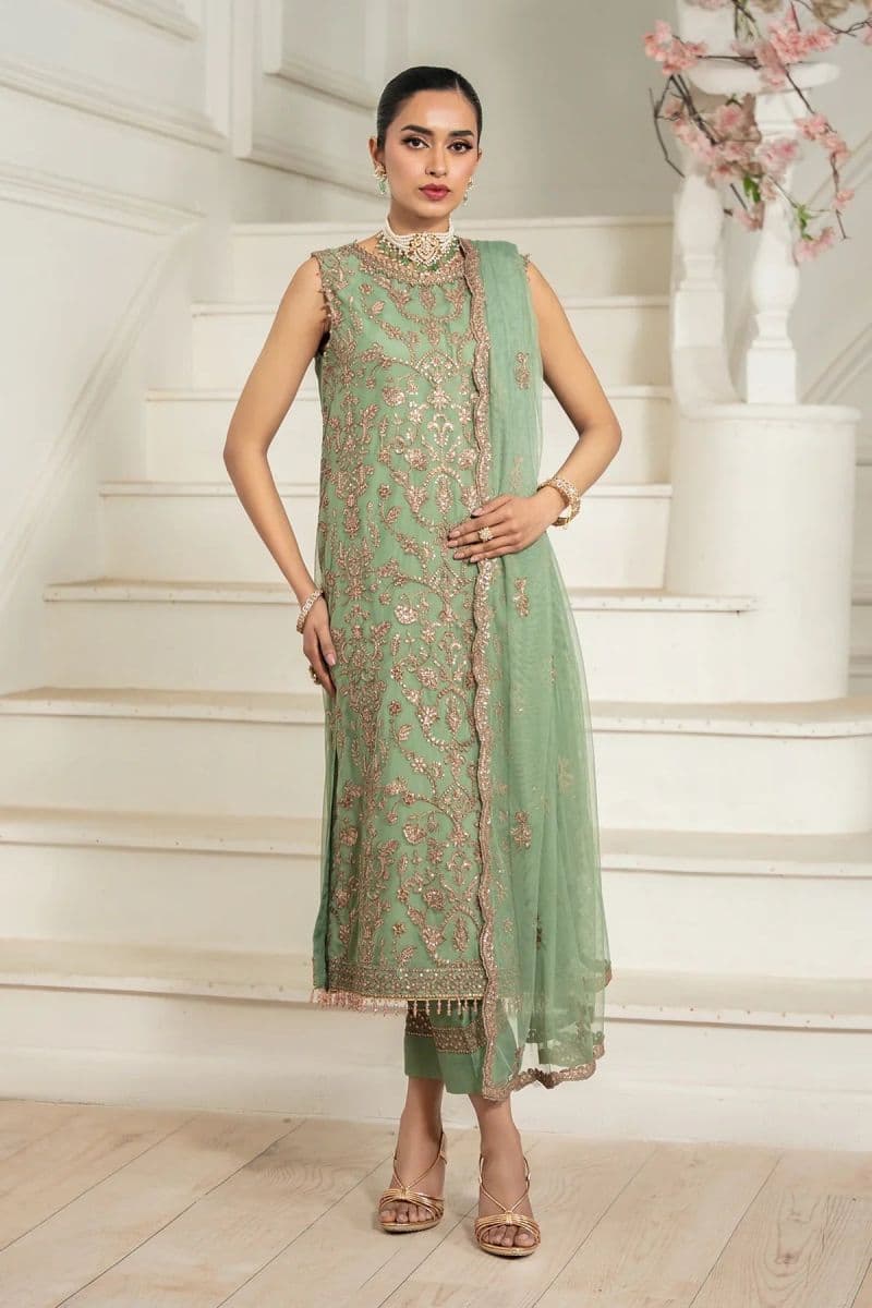 Embroidered Raw Silk Unstitched Suit (ZNAF-06) thumbnail
