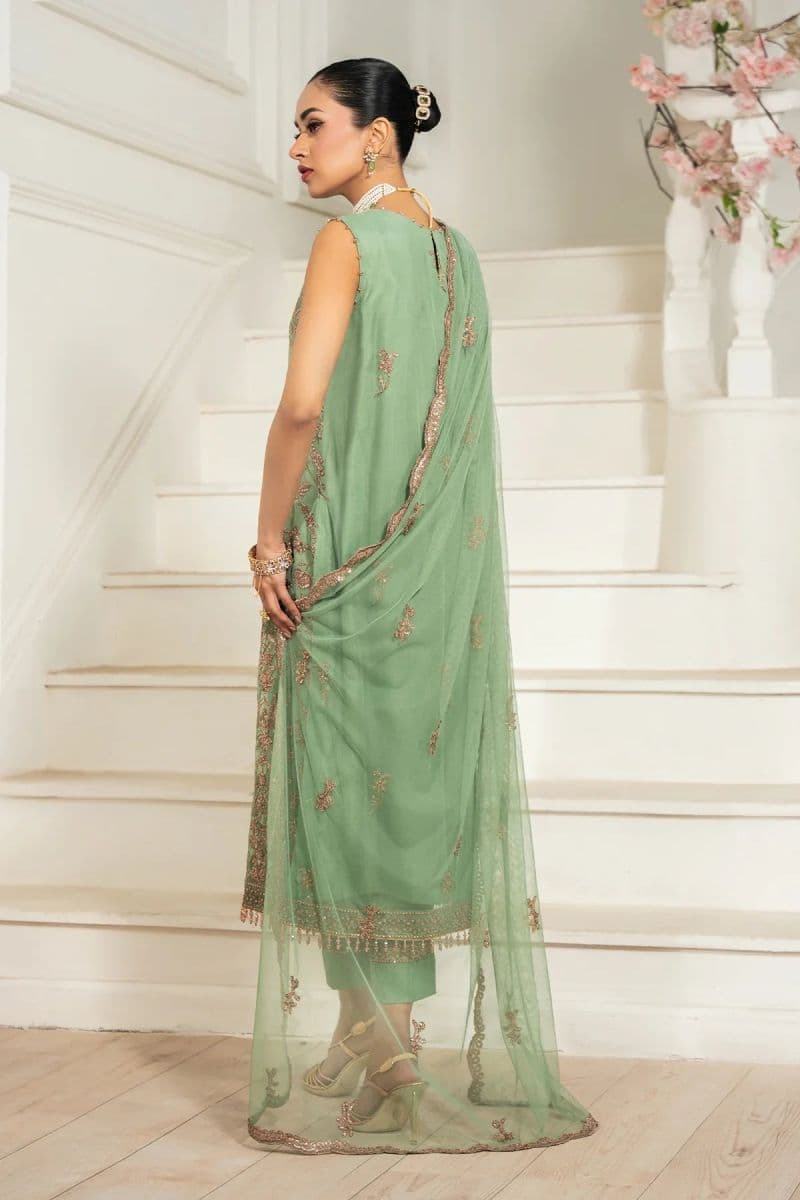 Embroidered Raw Silk Unstitched Suit (ZNAF-06) thumbnail
