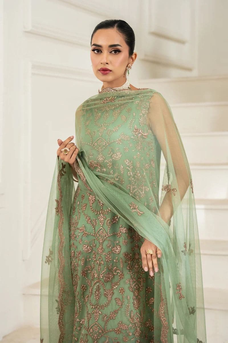 Embroidered Raw Silk Unstitched Suit (ZNAF-06) thumbnail