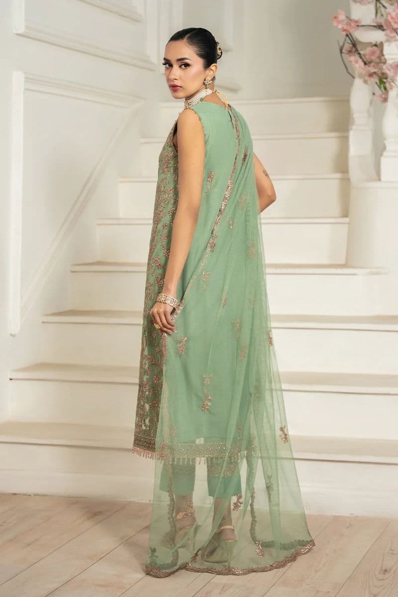 Embroidered Raw Silk Unstitched Suit (ZNAF-06) thumbnail