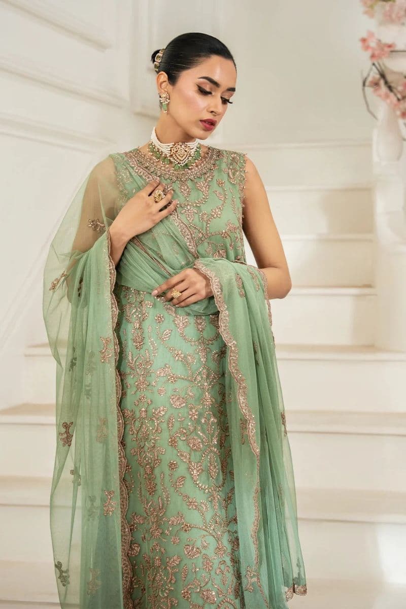 Embroidered Raw Silk Unstitched Suit (ZNAF-06) thumbnail