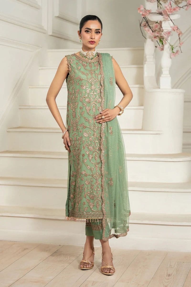 Embroidered Raw Silk Unstitched Suit (ZNAF-06) thumbnail