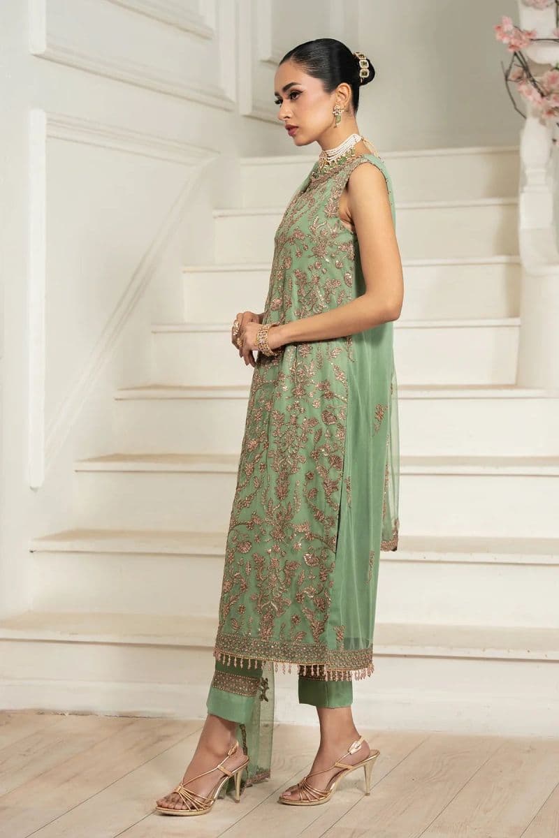 Embroidered Raw Silk Unstitched Suit (ZNAF-06) thumbnail