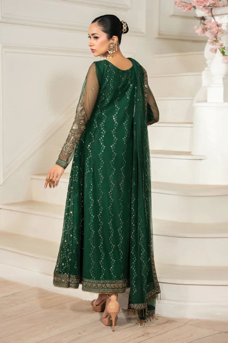 Embroidered Raw Silk Unstitched Suit (ZNAF-03) thumbnail