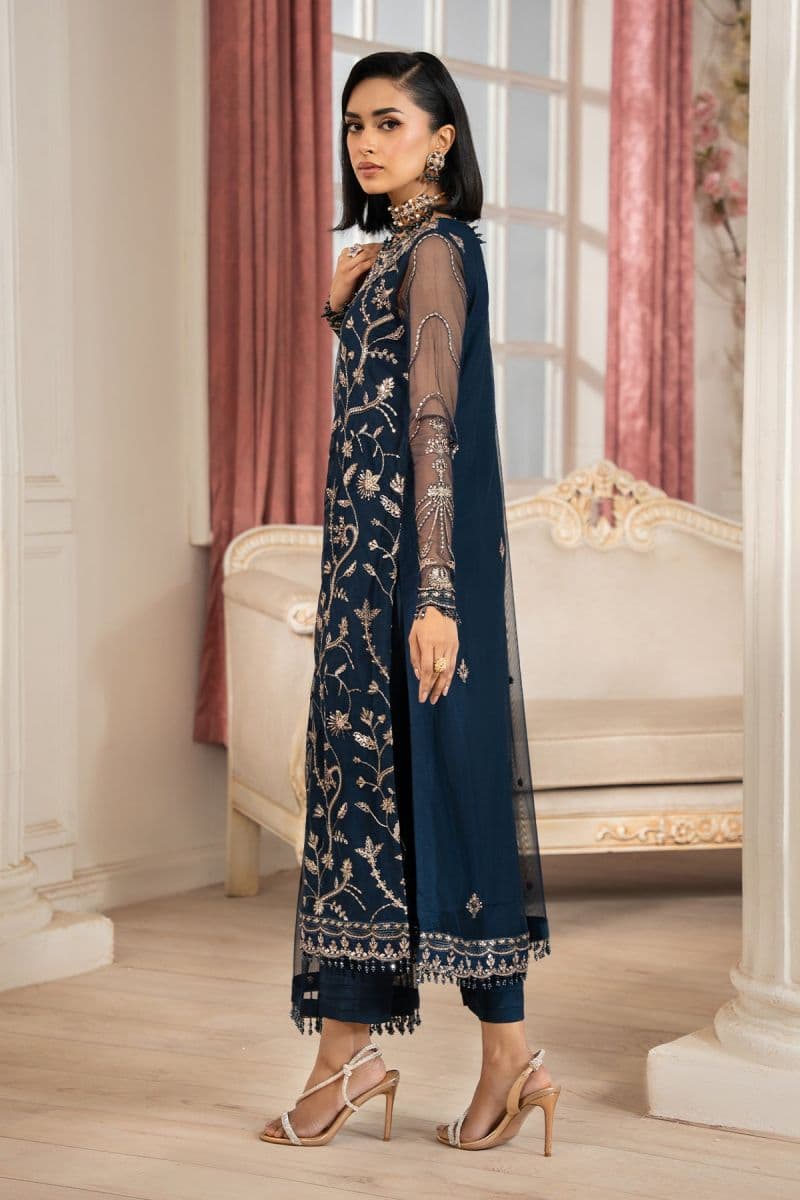Embroidered Raw Silk Unstitched Suit (ZNAF-02) thumbnail