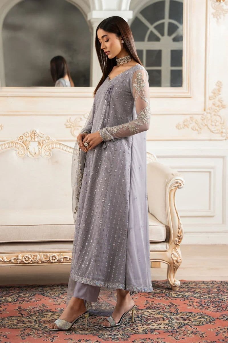 Embroidered Raw Silk Unstitched Suit (ZNAF-01) thumbnail