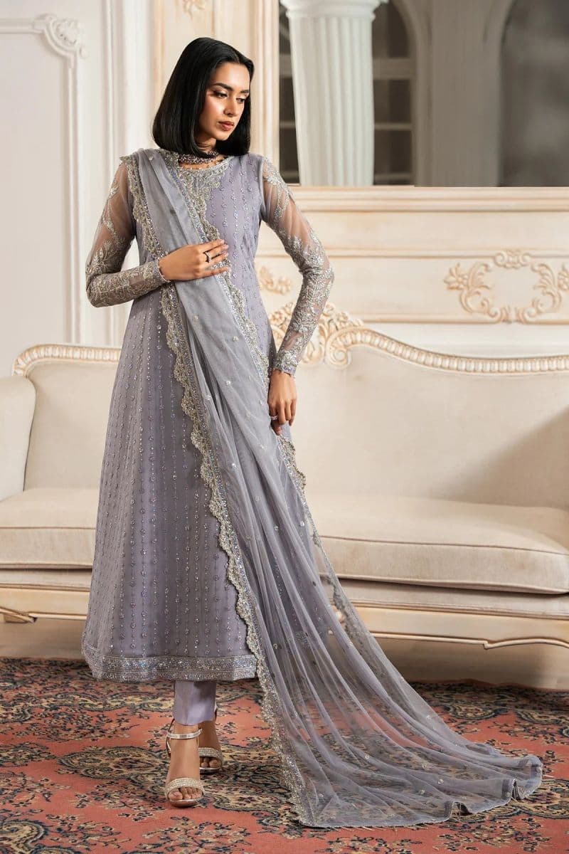 Embroidered Raw Silk Unstitched Suit (ZNAF-01) thumbnail