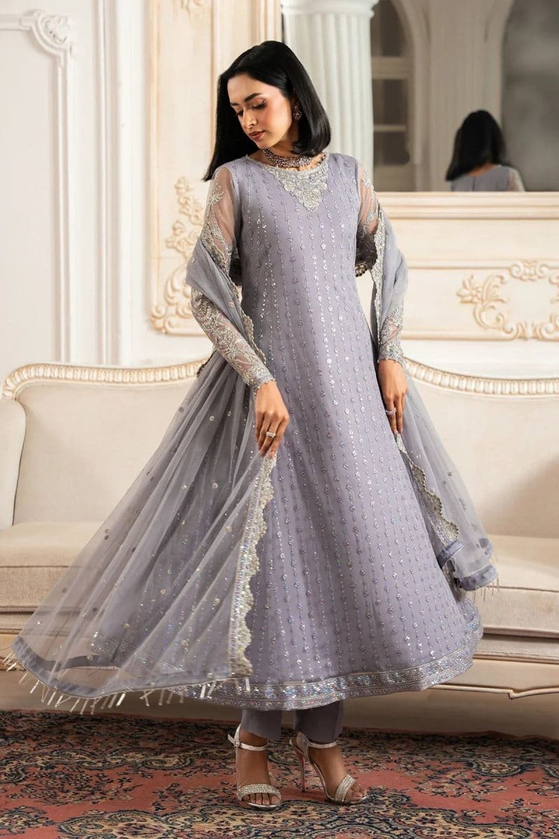 Embroidered Raw Silk Unstitched Suit (ZNAF-01) thumbnail