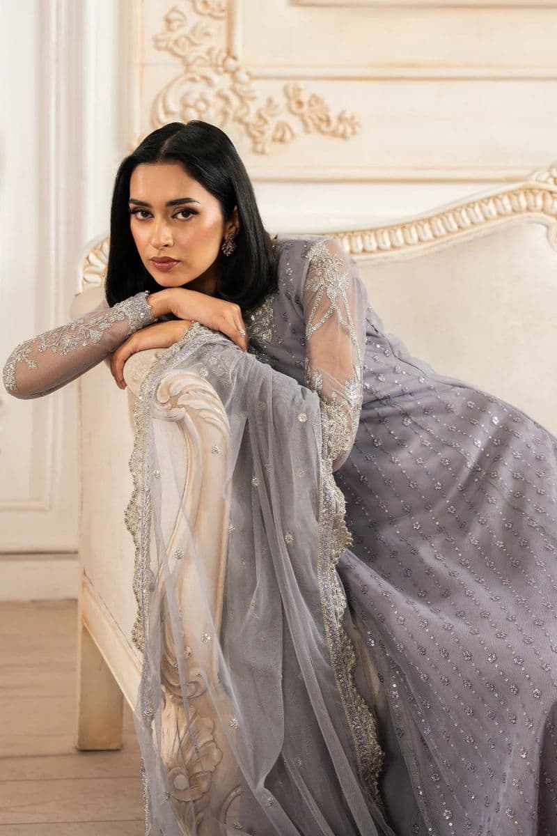 Embroidered Raw Silk Unstitched Suit (ZNAF-01) thumbnail