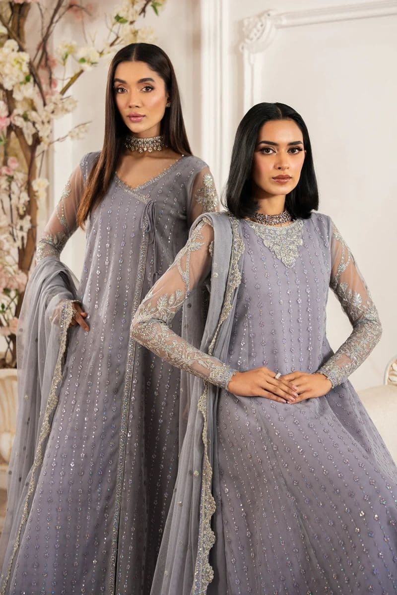 Embroidered Raw Silk Unstitched Suit (ZNAF-01) thumbnail