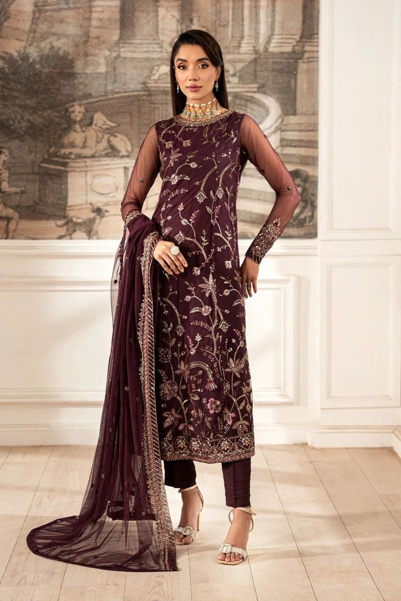 Embroidered Raw Silk Unstitched Suit (ZFE-06) thumbnail