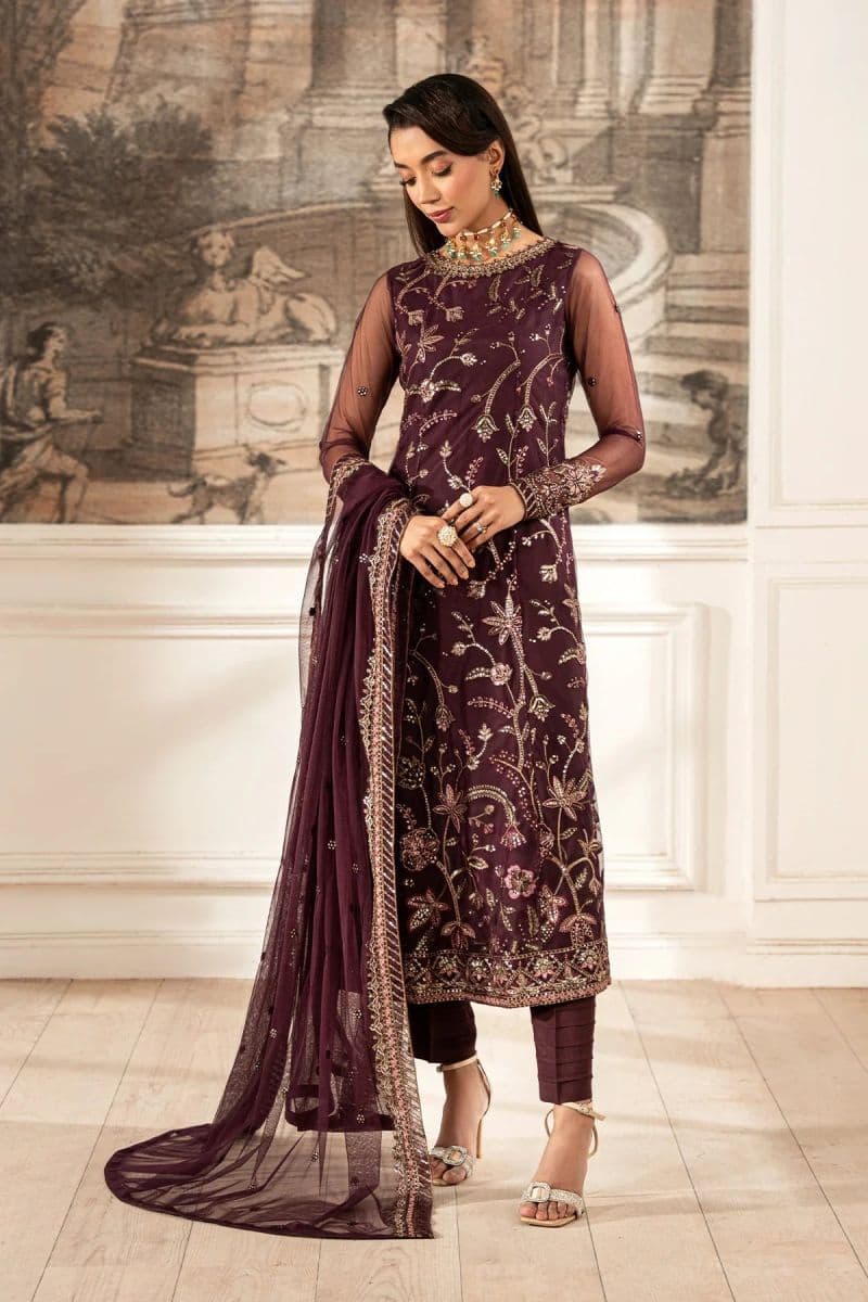 Embroidered Raw Silk Unstitched Suit (ZFE-06) thumbnail