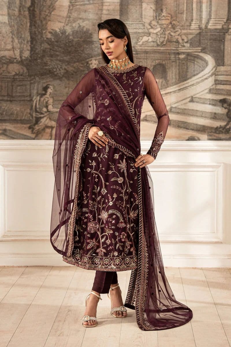 Embroidered Raw Silk Unstitched Suit (ZFE-06) thumbnail