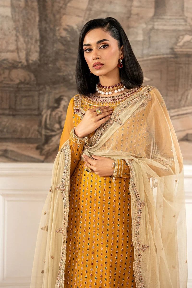 Embroidered Raw Silk Unstitched Suit (ZFE-04) thumbnail