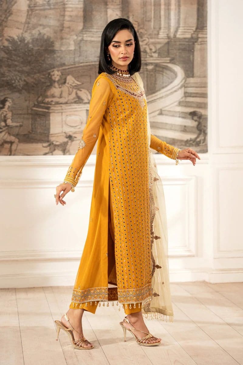 Embroidered Raw Silk Unstitched Suit (ZFE-04) thumbnail